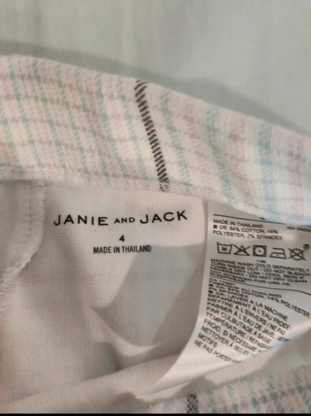 Janie and Jack Pink and Black Plaid Girls' Leggings